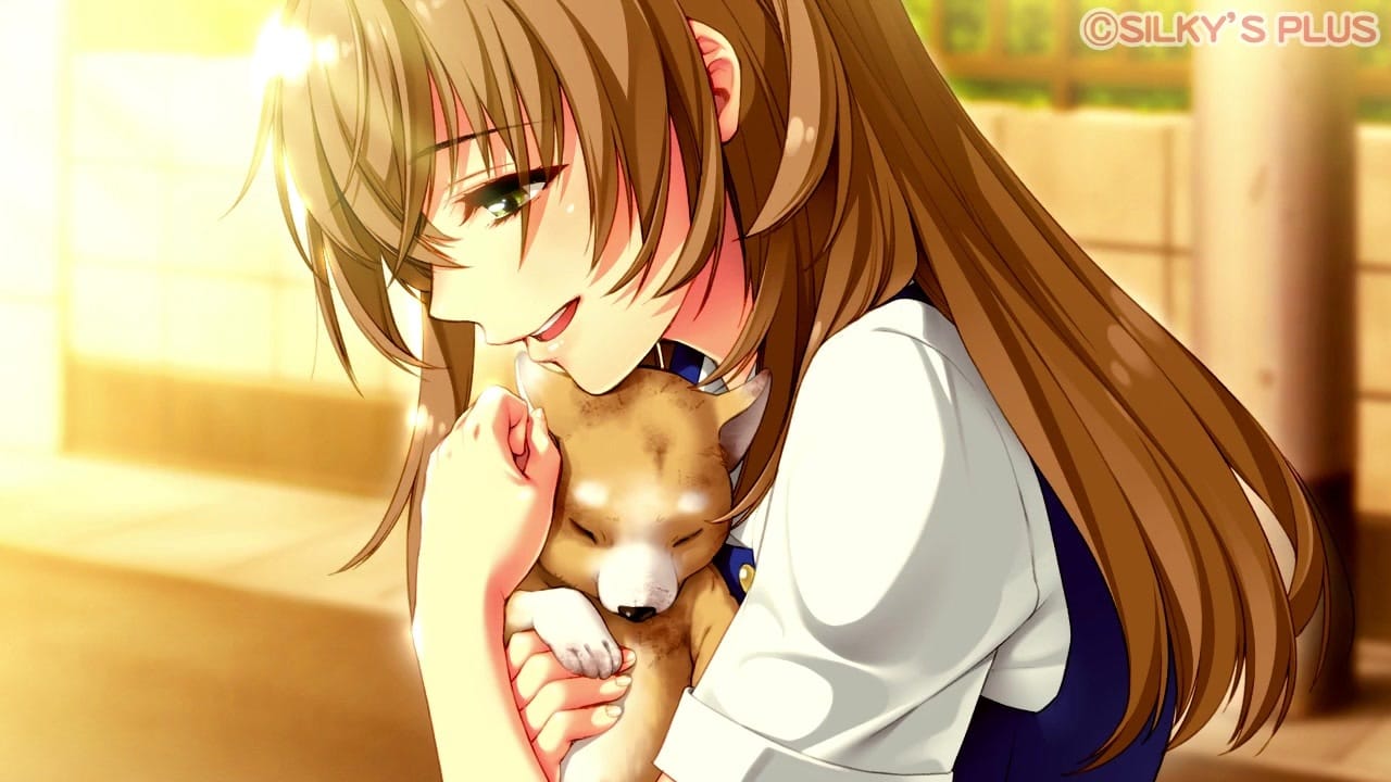 子犬を抱える琴莉ちゃん