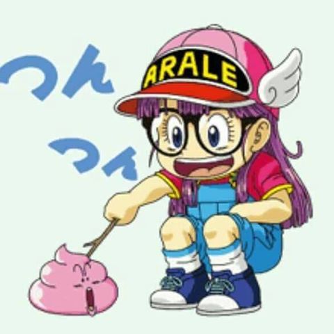 ウンコを突っつくアラレちゃん