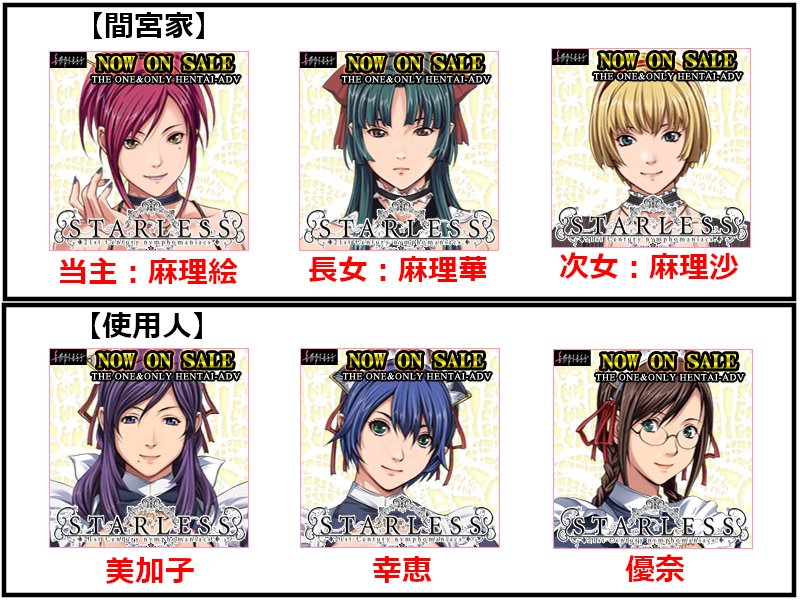 STARLESSの登場人物一覧
