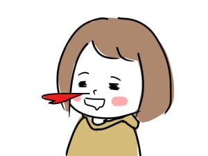鼻血を吹く女性