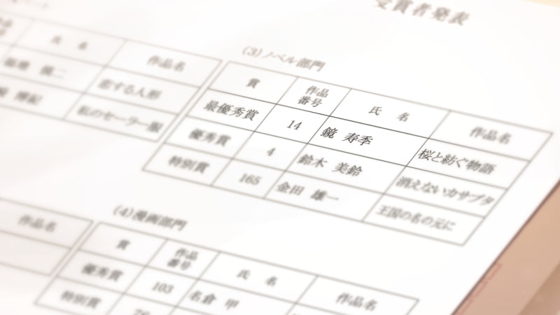 ノベル部門　最優秀賞　鏡寿季