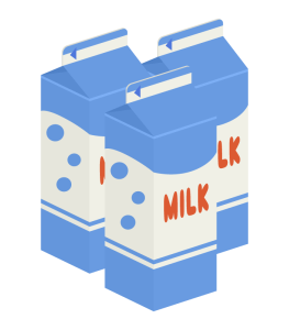 牛乳3パック
