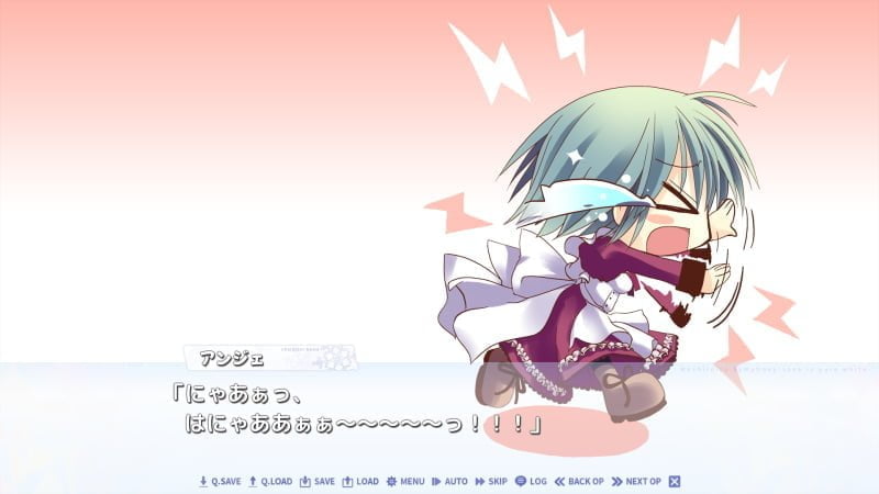狼狽えるアンジェのSDイラスト