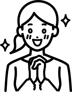 目を輝かせる女の子