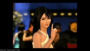 人差し指を口元にあてるリノア
