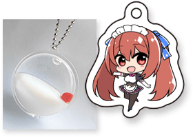 搾乳直後のホカホカ母乳＆排卵直後のできたて卵子封入キーホルダー