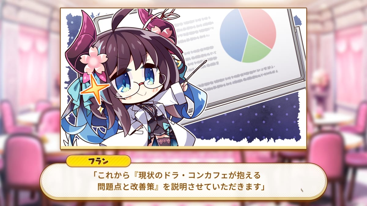 フラン「これから『現状のドラ・コンカフェが抱える問題点と改善策』を説明させていただきます」