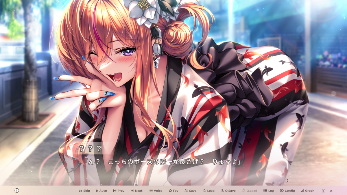 浴衣を着てポーズをとる叶夢