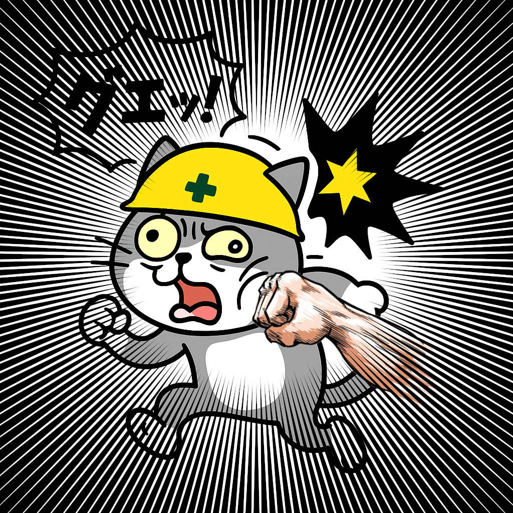 現場猫「グエッ！」